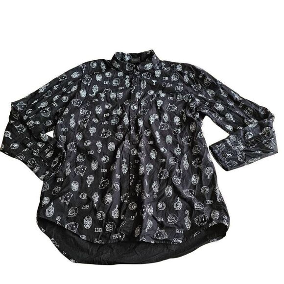 Hot topic Harry potter Sz XXL knockturn Alley icon long sleeve button up shirt - Picture 3 of 9